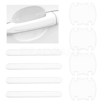AHADEMAKER 2 Sets 2 Style Transparent PVC Anti-Collision Bumper Guard DIY-GA0004-03-1