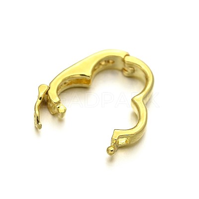 Rack Plating Brass Micro Pave Cubic Zirconia Twister Clasps ZIRC-I012-16G-RS-1
