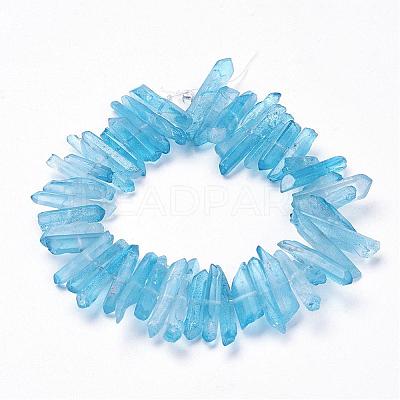 Natural Quartz Crystal Points Beads Strands G-K181-B06-1