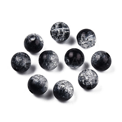 Transparent Crackle Acrylic Beads CACR-N002-24B-1