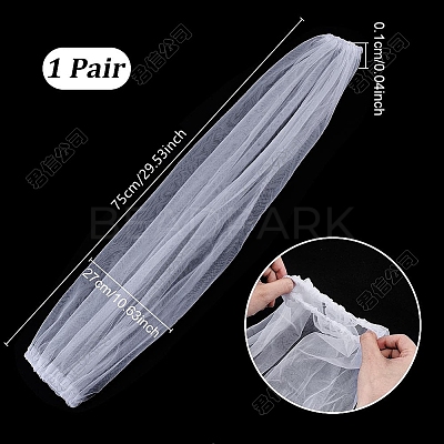 Polyester Detachable Long Mesh Sleeves AJEW-WH0248-758A-1