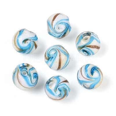 Handmade Gold Sand Lampwork Beads LAMP-T024-11C-1