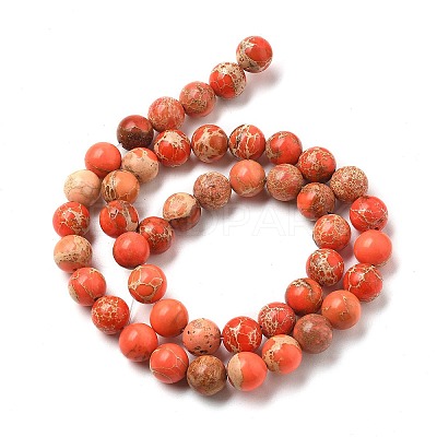 Natural Imperial Jasper Beads Strands G-A175B-8mm-07-1
