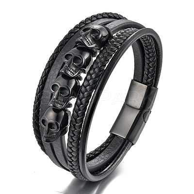 Imitation Leather Multi-strand Bracelets PW-WGE2E99-01-1