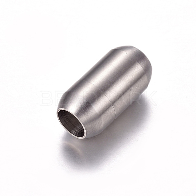 Tarnish Resistant 304 Stainless Steel Magnetic Clasps with Glue-in Ends STAS-Q164-1