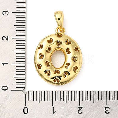 Brass Micro Pave Cubic Zirconia Pendants KK-E061-03G-15-1