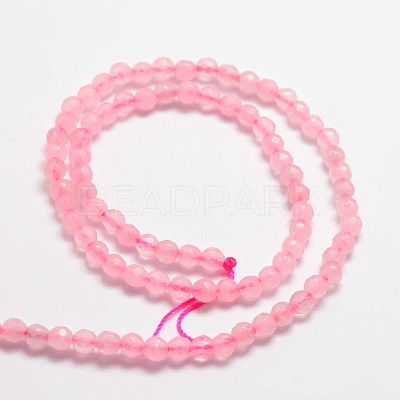 Dyed Natural White Jade Round Beads Strands G-E311-4mm-01-1