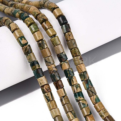 Natural Verdite Stone Beads Strands G-T141-89B-1