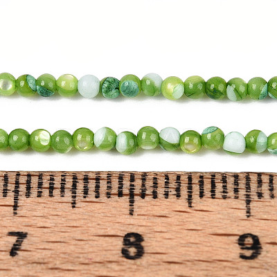 Dyed Natural Trochid Shell/Trochus Shell Beads Strands SSHEL-T017-13C-1