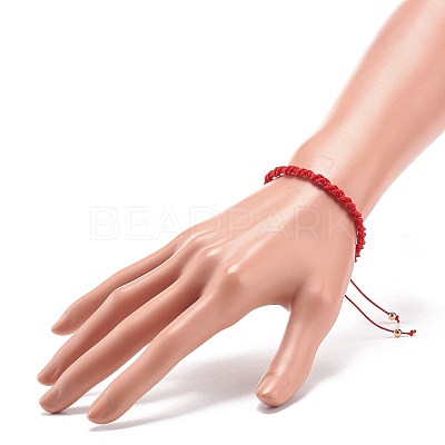 2Pcs 2 Style Nylon Braided Cord Bracelets BJEW-JB08806-1