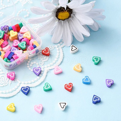 65Pcs Handmade Polymer Clay Beads CLAY-YW0001-69-1