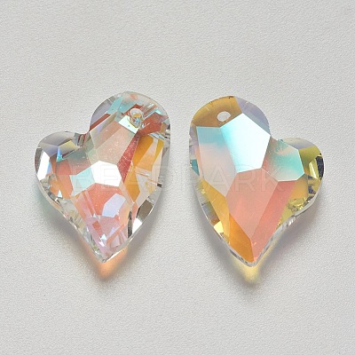 K9 Glass Rhinestone Pendants GLAA-F083-01B-07-1