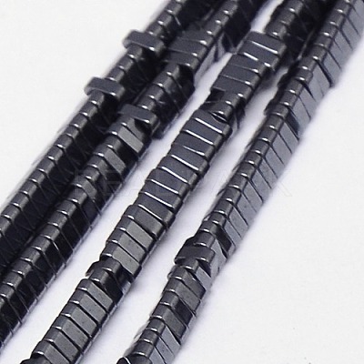 Electroplate Non-magnetic Synthetic Hematite Beads Strands G-J174-3x3mm-07-1