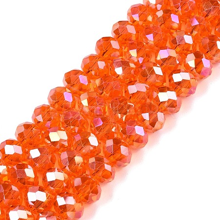 Electroplate Glass Beads Strands EGLA-A044-T8mm-B25-1