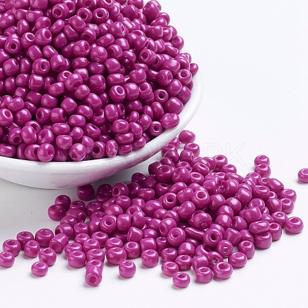 Baking Paint Glass Seed Beads SEED-US0003-4mm-K21-1