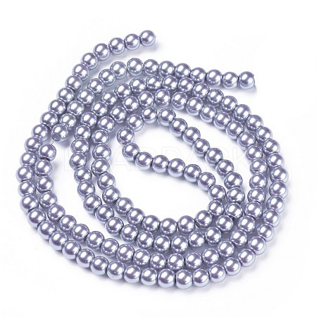Glass Pearl Beads Strands X-HY-6D-B49-1