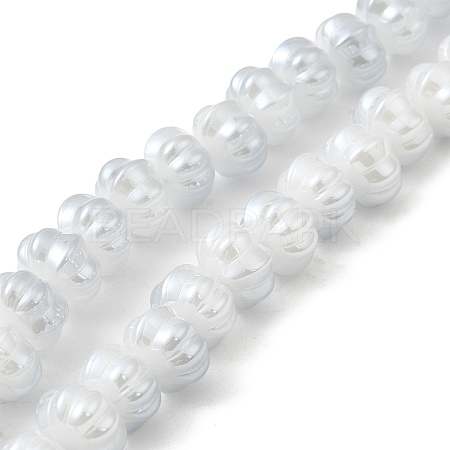 Pearl Luster Plated Electroplate Glass Beads GLAA-G106-02A-PL03-1