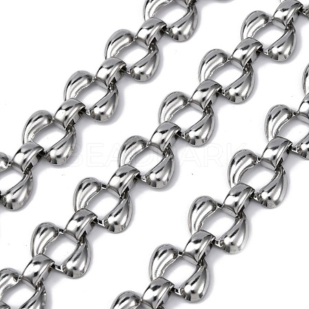 304 Stainless Steel Teardrop Link Chains CHS-B006-02P-1