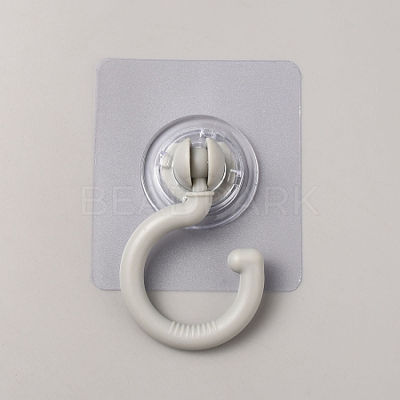 Rotatable Self Adhesive Plastic Hook Hangers AJEW-WH20004-06-1