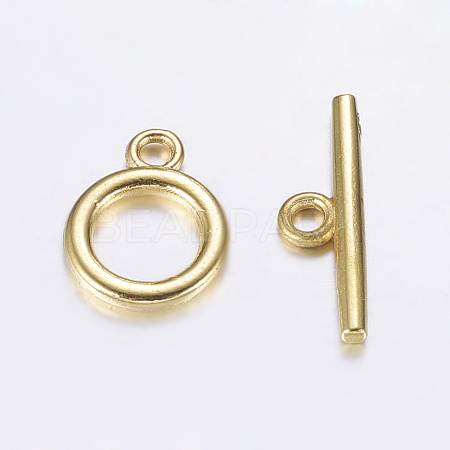 Alloy Toggle Clasps TIBE-EA774Y-G-RS-1
