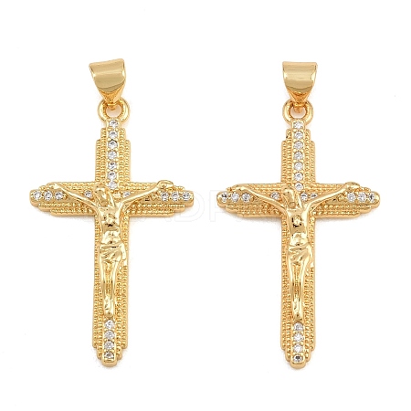 Easter Brass Micro Pave Clear Cubic Zirconia Pendants CU-CBADC6C-09G-03-1
