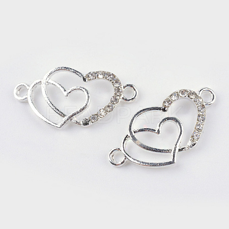 Alloy Rhinestone Links connectors X-ALRI-Q065-23S-1