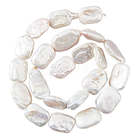 1 Strand Natural Baroque Pearl Keshi Pearl Beads Strands PEAR-HS0001-02-1