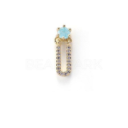Brass Micro Pave Clear Cubic Zirconia Cabochons MRMJ-T015-43G-03-1