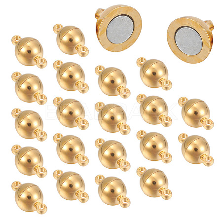 Brass Magnetic Clasps with Loops KK-YW0001-17C-C-1