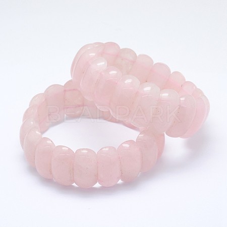 Natural Rose Quartz Beads Stretch Bracelets BJEW-I265-B01-1