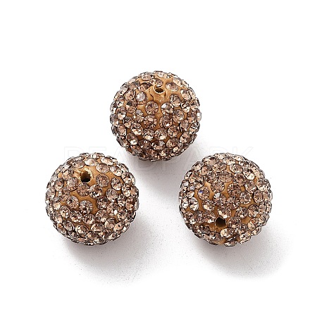 Grade A Rhinestone Pave Disco Ball Beads RB-Q105-14-1