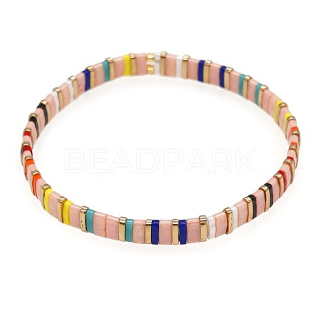 Bohemian Glass Seed Beaded Stretch Bracelets JM4508-56-1