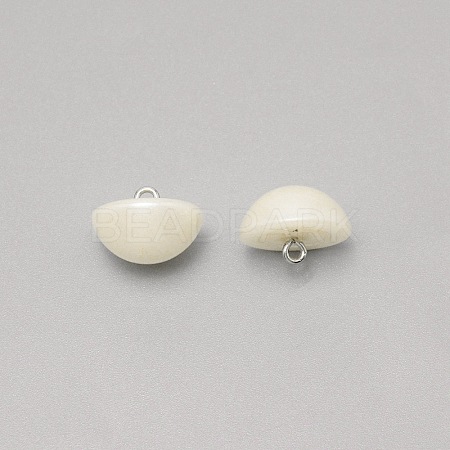 1-Hole Plastic Buttons LS-BUTT-WH0022-06H-1