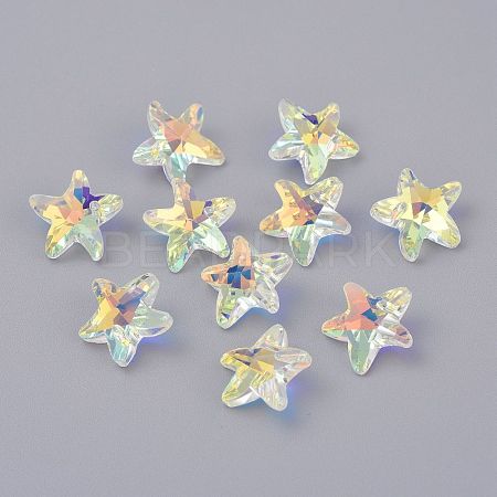 Faceted Glass Charms GLAA-H101-A-17-1