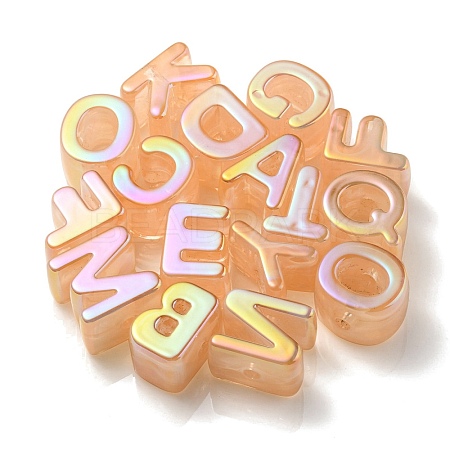 Opaque Rainbow Iridescent Acrylic Beads OACR-P010-23E-1