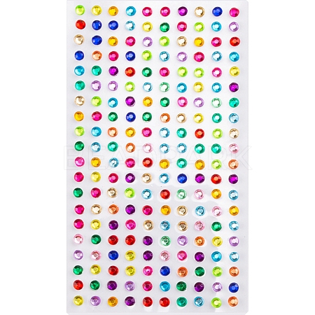 Self Adhesive Acrylic Rhinestone Stickers STIC-PW0012-09A-01-1