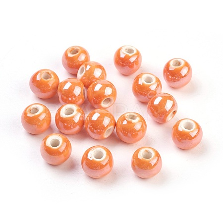 Handmade Porcelain Beads PORC-D001-10mm-18-1