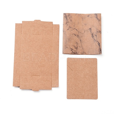 Kraft Paper Boxes and Necklace Jewelry Display Cards CON-L016-B07-1