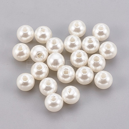 ABS Plastic Imitation Pearl Beads X-KY-G009-5mm-02-1