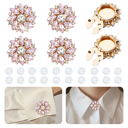Alloy Cufflinks & 4-Hole Plastic Buttons HJEW-NB00246-1