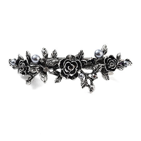 Flower Alloy Rhinestone Hair Barrettes LS-PHAR-S604-01AS-04-1