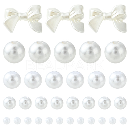 5 Style Imitation Pearl Acrylic Beads OACR-FS0001-31-1