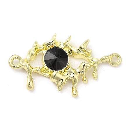 Alloy Jet Rhinestone Pendants PALLOY-P294-01G-02-1