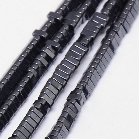 Electroplate Non-magnetic Synthetic Hematite Beads Strands G-J174-3x3mm-07-1