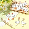 6Pairs 2 Styles Printed Acrylic Pendants OACR-YW0004-57-1-4