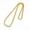 304 Stainless Steel Venetian Chain Box Chain Necklace Making STAS-A028-N031-A-2