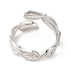 Non-Tarnish 201 Stainless Steel Open Cuff Ring RJEW-E063-50P-3