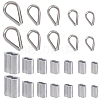  304 Stainless Steel Wire Rope Thimbles and Aluminum Crimping Loop Sleeves STAS-NB0001-04P-1