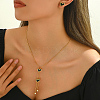 Stainless Steel Shell Heart Flower Fan Tassel Jewelry Set for Women XK7928-2-5