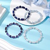 Natural mixed Gemstone Round Beaded Stretch Bracelets for Women BJEW-JB11137-2